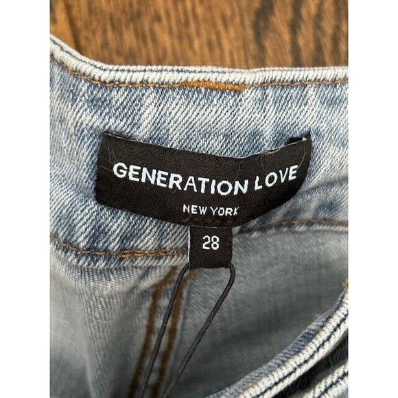 Generation Love Justine Jeans Button Fray Hem Ankle Denim Blue Size 28 NEW - Picture 8 of 11